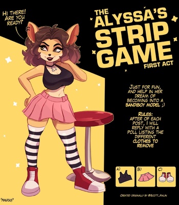 Porn Comics - Alyssa’s Strip Game 1