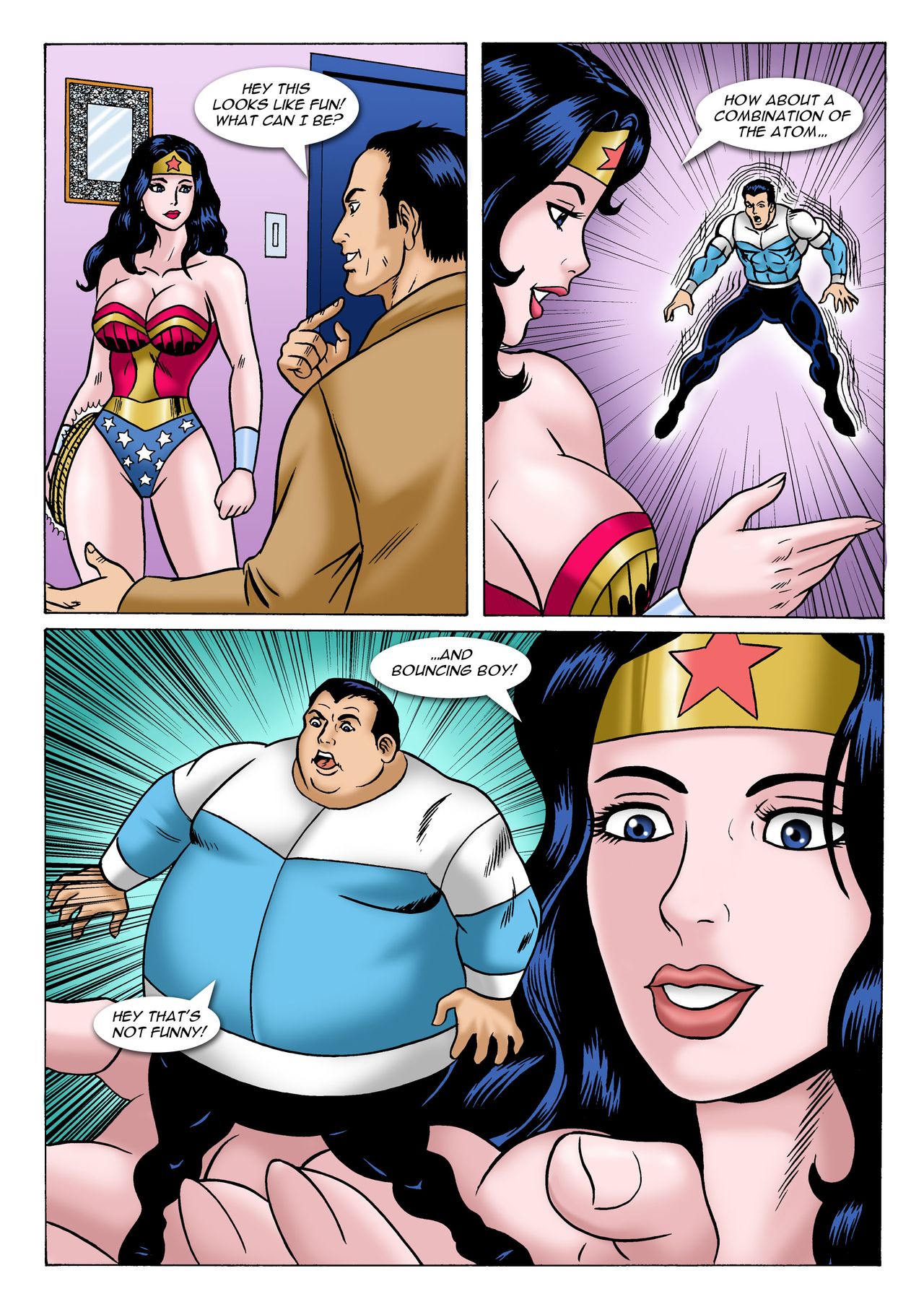 Atom Wonder Woman Porn - Super Hero Party comic porn - HD Porn Comics