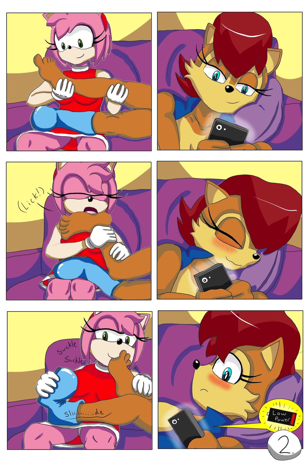 Sonic Amy Shemale Footjob - Amy And Sally In Foot Stuff comic porn | HD Porn Comics