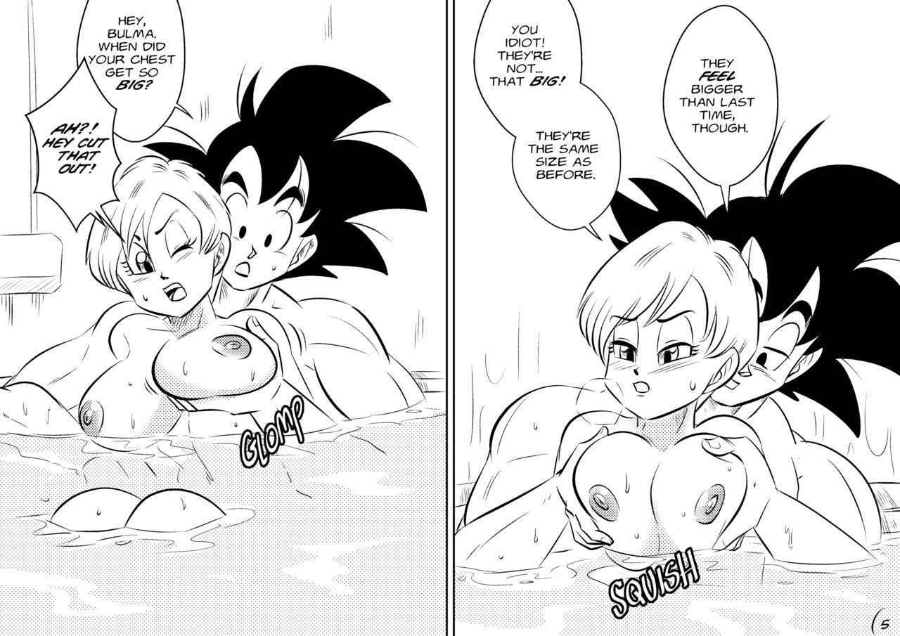 Bulma x goku bathing porn comics