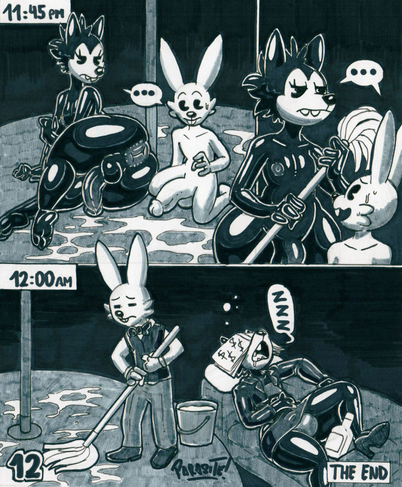 Wolf And Rabbit After Work comic porn - HD Porn Comics