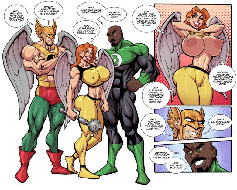 Hawkgirl Porn - Hawkgirl's Decision! comic porn | HD Porn Comics